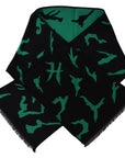 givenchy-unisex-wool-silk-scarf-black-green-front