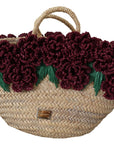 Dolce & Gabbana Chic Floral Straw Tote Elegance