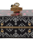 Dolce & Gabbana Gray Resin Dolce Box Clutch with Gold Details