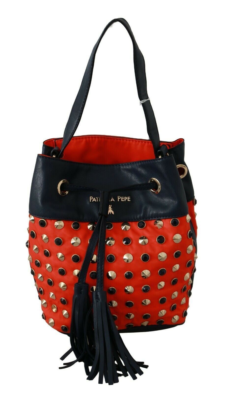 patrizia-pepe-red-bucket-bag-front-view