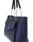 Kate Spade Elegant Ostrich Leather Handbag in Blue