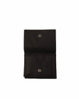 Dolce & Gabbana Elegant Black Leather Multi-Kit Trifold Wallet