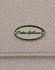 Dolce & Gabbana Chic White Leather Coin Case Wallet