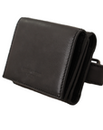 Dolce & Gabbana Elegant Leather Trifold Multi Kit with Strap