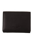 Dolce & Gabbana Elegant Black Leather Trifold Multi Kit