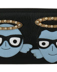 Dolce & Gabbana Elegant Black Leather Zip Wallet