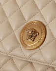 Versace Elegant White Nappa Leather Shoulder Bag