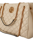 Versace Elegant Quilted Nappa Leather Tote