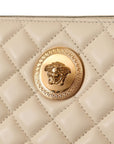 Versace Elegant Quilted Nappa Leather Tote