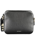 Coccinelle Elegant Black Leather Shoulder Bag with Contrasting Details