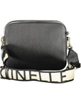 Coccinelle Elegant Black Leather Shoulder Bag with Contrasting Details