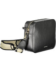 Coccinelle Elegant Black Leather Shoulder Bag with Contrasting Details