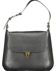 Coccinelle Elegant Leather Shoulder Bag with Turn Lock Closure