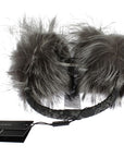 Dolce & Gabbana Elegant Fur and Crystal Ear Muffs