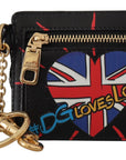 Dolce & Gabbana Elegant Leather Coin Wallet With Keyring