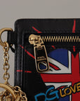 Dolce & Gabbana Elegant Leather Coin Wallet With Keyring