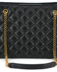 Versace Elegant Quilted Nappa Leather Tote Bag