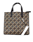 Marc Jacobs Mini Grind Signet Printed Leather Crossbody Tote Handbag Purse