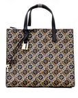 Marc Jacobs Mini Grind Signet Printed Leather Crossbody Tote Handbag Purse