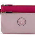 Versace Elegant Pink Leather Pouch Clutch