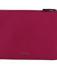 Versace Elegant Pink Leather Pouch Clutch