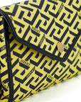 Versace Radiant Yellow Canvas-Leather Pouch Shoulder Bag