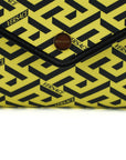 Versace Radiant Yellow Canvas-Leather Pouch Shoulder Bag