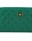 Versace Elegant Quilted Leather Zip Wallet