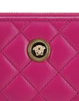 Versace Elegant Purple Quilted Leather Wallet