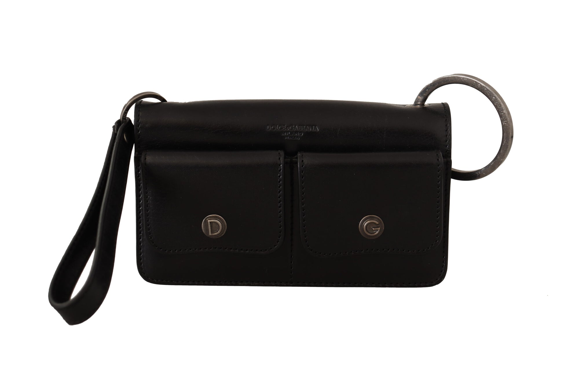 Dolce &amp; Gabbana Elegant Mini Leather Wallet in Timeless Black