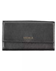 Coccinelle Elegant Dual-Part Leather Wallet in Classic Black