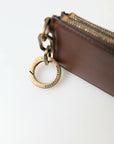 Dolce & Gabbana Elegant Brown Leather Coin Purse Wallet