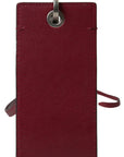 Dolce & Gabbana Elegant Red Leather Cardholder with Lanyard