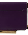 Dolce & Gabbana Purple Leather French Flap Wallet