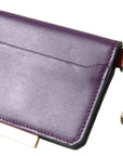 Dolce & Gabbana Purple Leather French Flap Wallet