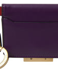 Dolce & Gabbana Purple Leather French Flap Wallet