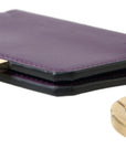 Dolce & Gabbana Purple Leather French Flap Wallet