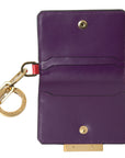 Dolce & Gabbana Purple Leather French Flap Wallet