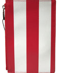 Dolce & Gabbana Elegant Striped Leather Card Holder