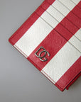 Dolce & Gabbana Elegant Striped Leather Card Holder