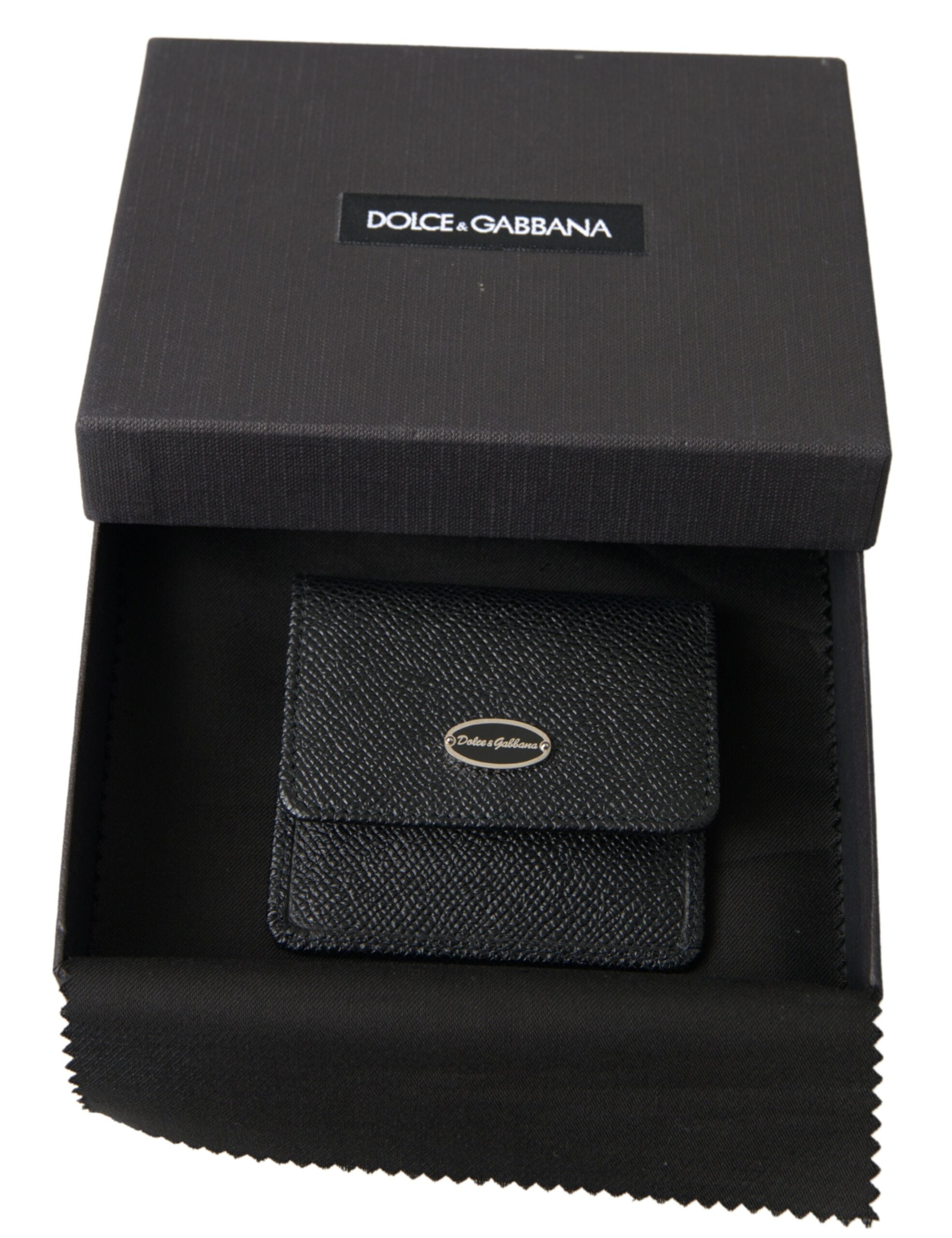 Dolce &amp; Gabbana Elegant Leather Bifold Coin Purse Wallet