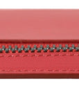 Dolce & Gabbana Elegant Red Leather Lanyard Card Holder