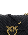 PINKO Elegant Black Quilted Leather Shoulder Bag