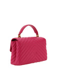 PINKO Chic Pink Quilted Leather Mini Handbag