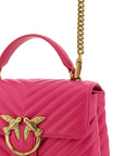 PINKO Chic Pink Quilted Leather Mini Handbag