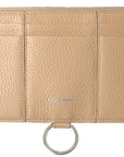 Dolce & Gabbana Elegant Beige Leather Wallet with Detachable Strap