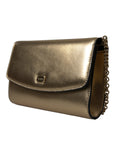 Dolce & Gabbana - Metallic Gold Leather Crossbody Purse