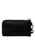 Dolce & Gabbana Elegant Black Nylon & Leather Pouch