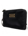 Dolce & Gabbana Chic Nylon-Leather Designer Pouch