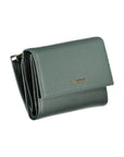 Coccinelle Elegant Green Leather Wallet with Multiple Compartments